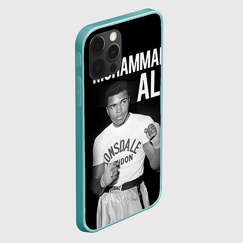 Чехол iPhone 12 Pro Max Muhammad Ali / 3D-Мятный – фото 2