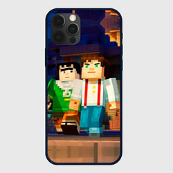 Чехол для iPhone 12 Pro Max Minecraft Men's, цвет: 3D-черный