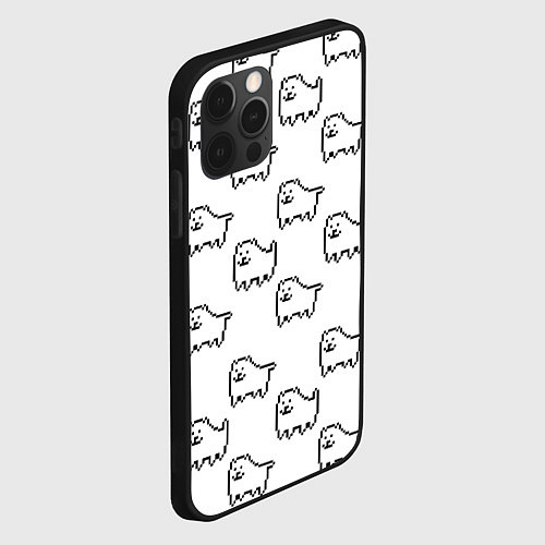 Чехол iPhone 12 Pro Max Undertale Annoying dog white / 3D-Черный – фото 2