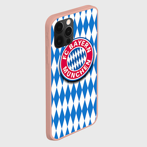 Чехол iPhone 12 Pro Max FC Bayern Munchen / 3D-Светло-розовый – фото 2