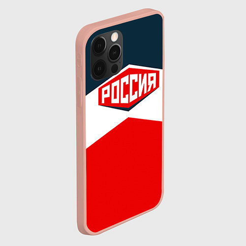 Чехол iPhone 12 Pro Max Россия СССР / 3D-Светло-розовый – фото 2