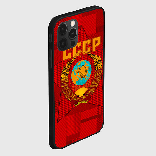 Чехол iPhone 12 Pro Max СССР / 3D-Черный – фото 2