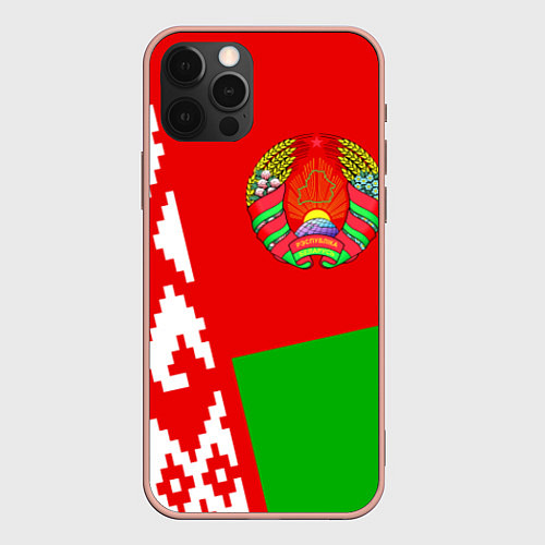 Чехол iPhone 12 Pro Max Патриот Беларуси / 3D-Светло-розовый – фото 1