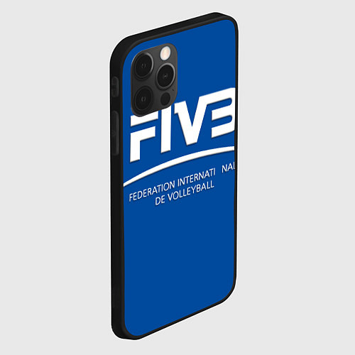 Чехол iPhone 12 Pro Max Волейбол FIVB / 3D-Черный – фото 2