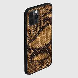 Чехол для iPhone 12 Pro Max Змеиная кожа, цвет: 3D-черный — фото 2