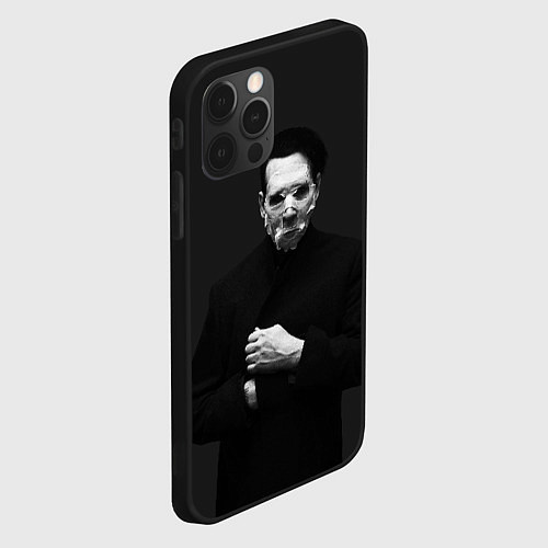 Чехол iPhone 12 Pro Max Marilyn Manson / 3D-Черный – фото 2
