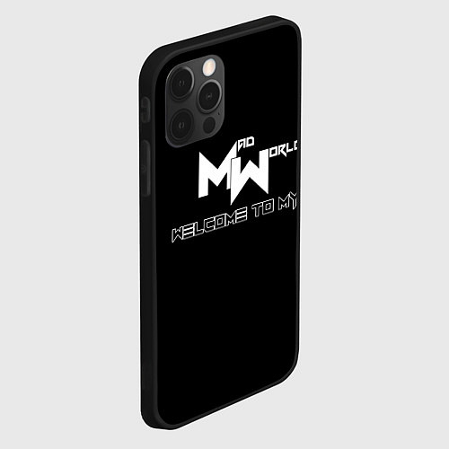 Чехол iPhone 12 Pro Max Безумный мир / 3D-Черный – фото 2