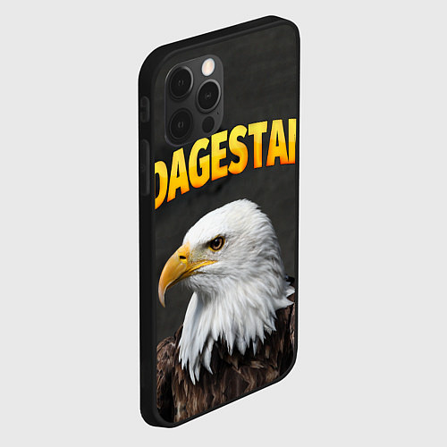 Чехол iPhone 12 Pro Dagestan Eagle / 3D-Черный – фото 2