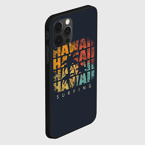 Чехол iPhone 12 Pro Hawaii Surfing / 3D-Черный – фото 2