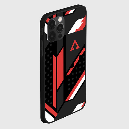 Чехол iPhone 12 Pro CS:GO Cyrex Pattern / 3D-Черный – фото 2