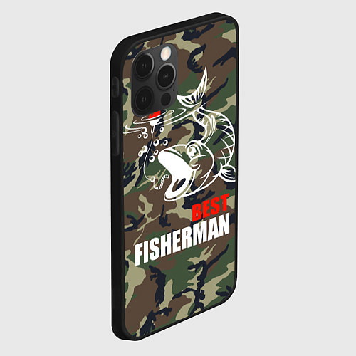 Чехол iPhone 12 Pro Best fisherman / 3D-Черный – фото 2