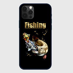 Чехол для iPhone 12 Pro Gold Fishing, цвет: 3D-черный