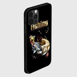 Чехол для iPhone 12 Pro Gold Fishing, цвет: 3D-черный — фото 2