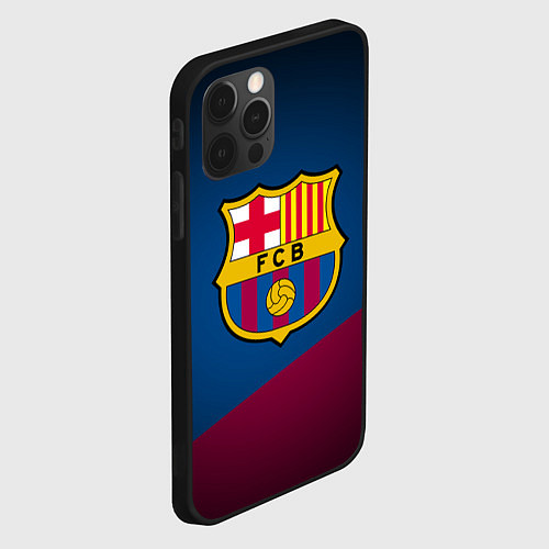 Чехол iPhone 12 Pro FCB Barcelona / 3D-Черный – фото 2