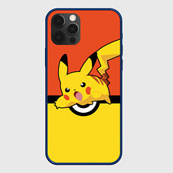 Чехол для iPhone 12 Pro Pikachu, цвет: 3D-тёмно-синий