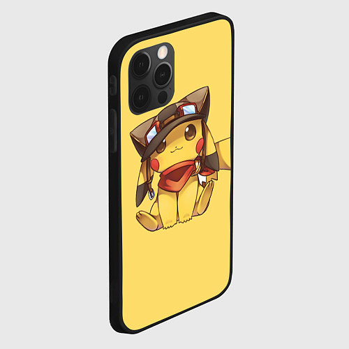 Чехол iPhone 12 Pro Pikachu / 3D-Черный – фото 2