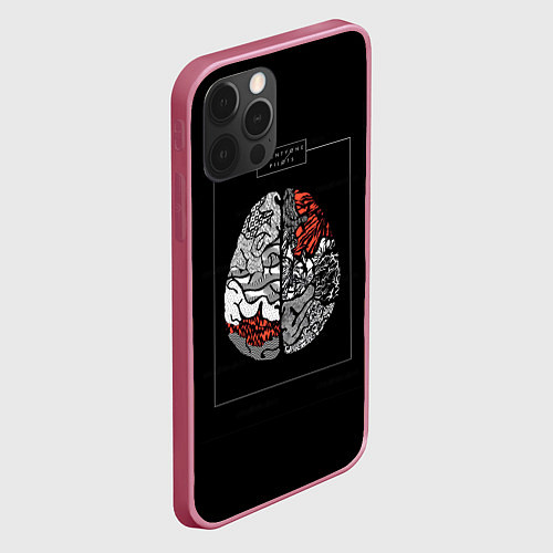 Чехол iPhone 12 Pro Twenty one pilots: brain / 3D-Малиновый – фото 2