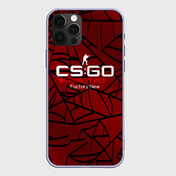 Чехол для iPhone 12 Pro Cs:go - Crimson Web Style Factory New Кровавая пау, цвет: 3D-светло-сиреневый