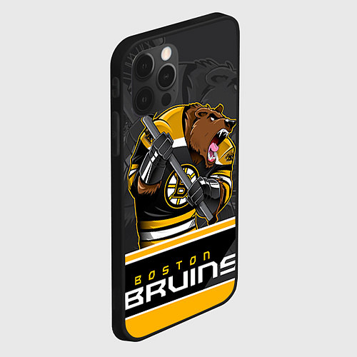 Чехол iPhone 12 Pro Boston Bruins / 3D-Черный – фото 2