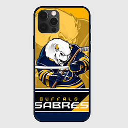 Чехол для iPhone 12 Pro Buffalo Sabres, цвет: 3D-черный