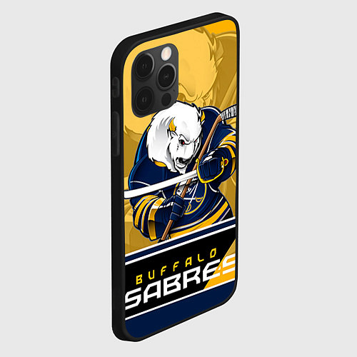 Чехол iPhone 12 Pro Buffalo Sabres / 3D-Черный – фото 2