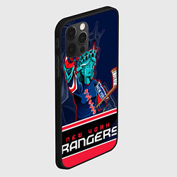 Чехол для iPhone 12 Pro New York Rangers, цвет: 3D-черный — фото 2