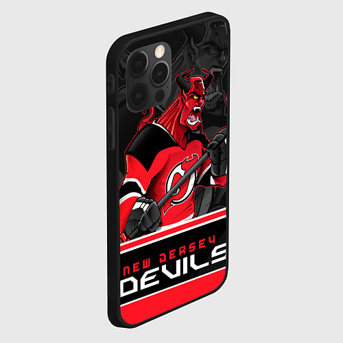 Чехол iPhone 12 Pro New Jersey Devils / 3D-Черный – фото 2