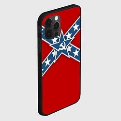 Чехол для iPhone 12 Pro Флаг советской конфедерации, цвет: 3D-черный — фото 2