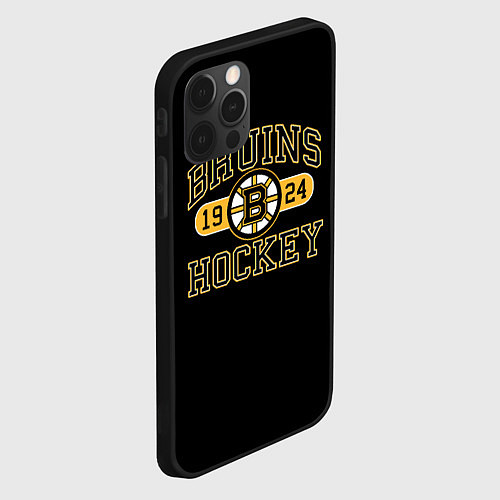 Чехол iPhone 12 Pro Boston Bruins: Est.1924 / 3D-Черный – фото 2