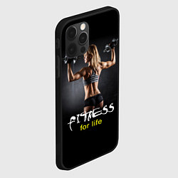 Чехол для iPhone 12 Pro Fitness for life, цвет: 3D-черный — фото 2