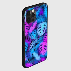 Чехол для iPhone 12 Pro Сине-розовые тропики, цвет: 3D-черный — фото 2