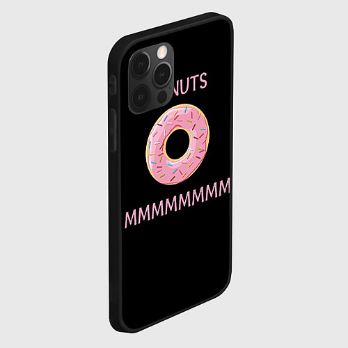 Чехол iPhone 12 Pro Donuts / 3D-Черный – фото 2