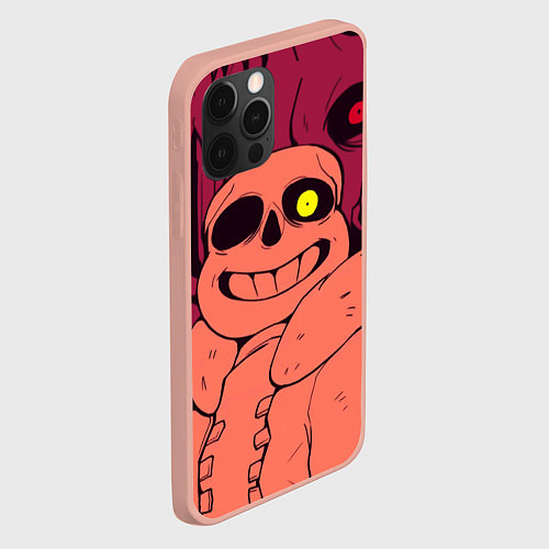 Чехол iPhone 12 Pro Sans Undertale / 3D-Светло-розовый – фото 2