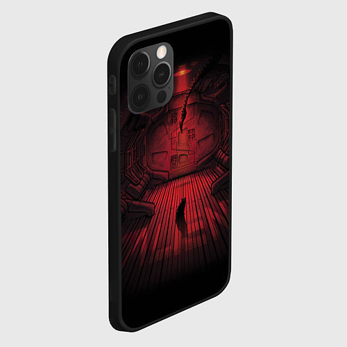 Чехол iPhone 12 Pro Alien: Space Ship / 3D-Черный – фото 2