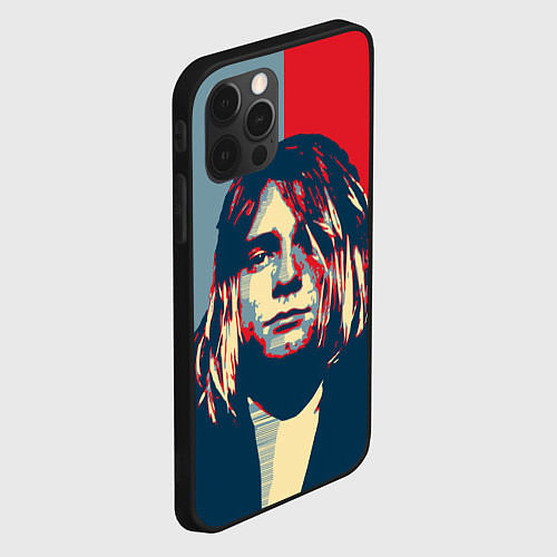 Чехол iPhone 12 Pro Kurt Cobain / 3D-Черный – фото 2