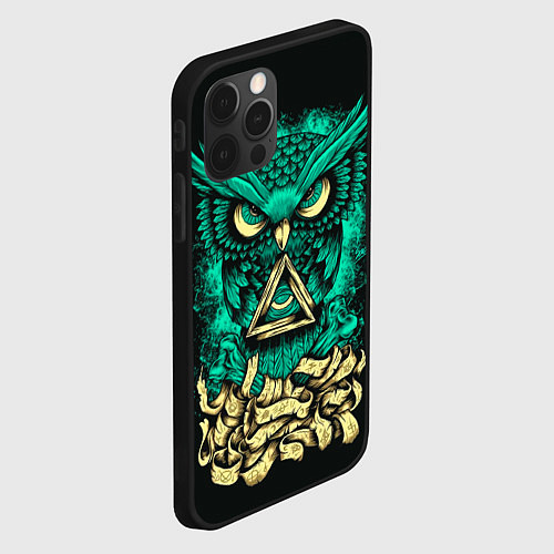 Чехол iPhone 12 Pro Bring Me The Horizon: Owl / 3D-Черный – фото 2