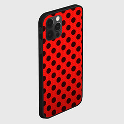 Чехол для iPhone 12 Pro Леди Баг: узор, цвет: 3D-черный — фото 2