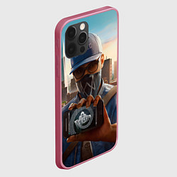 Чехол для iPhone 12 Pro Watch Dogs 2, цвет: 3D-малиновый — фото 2