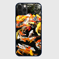Чехол для iPhone 12 Pro Японские карпы - кои, цвет: 3D-черный