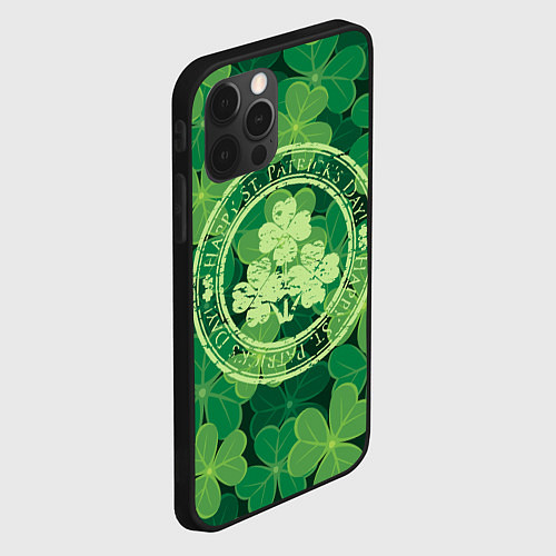 Чехол iPhone 12 Pro Ireland, Happy St. Patricks Day / 3D-Черный – фото 2