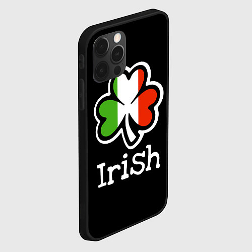 Чехол iPhone 12 Pro Irish - tricolor clover / 3D-Черный – фото 2