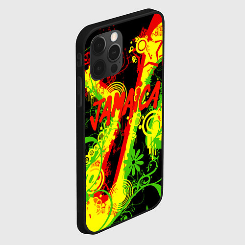 Чехол iPhone 12 Pro Ямайка - музыка регги / 3D-Черный – фото 2