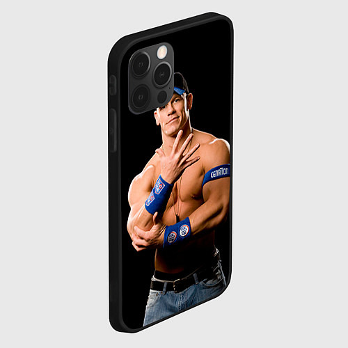 Чехол iPhone 12 Pro Джон Сина борец / 3D-Черный – фото 2