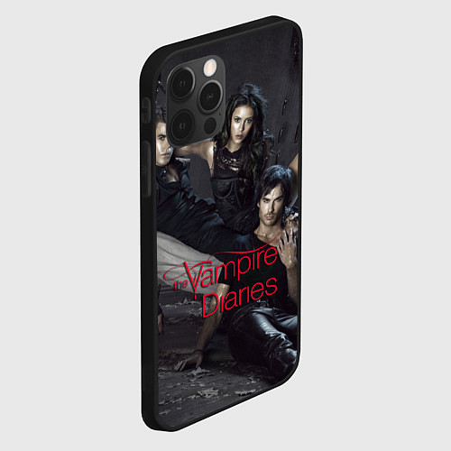 Чехол iPhone 12 Pro Дневники вампира / 3D-Черный – фото 2