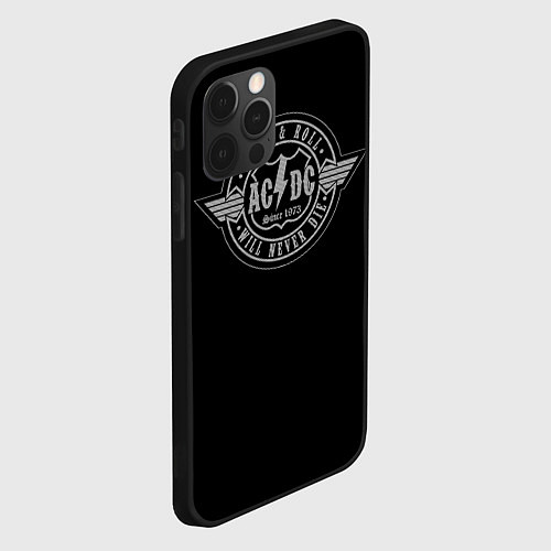 Чехол iPhone 12 Pro AC/DC: Will never die / 3D-Черный – фото 2