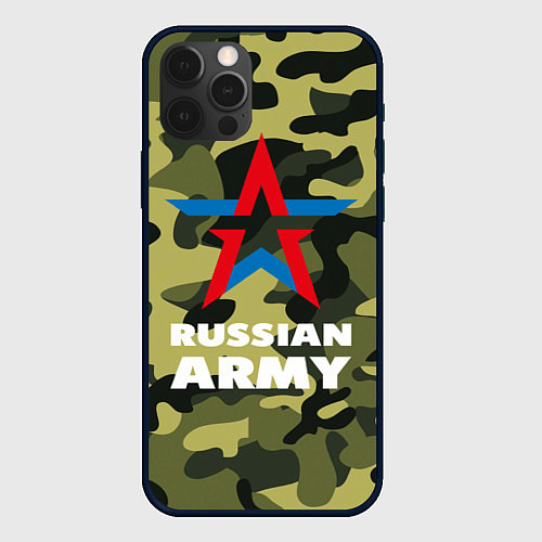 Чехол iPhone 12 Pro Russian army / 3D-Черный – фото 1