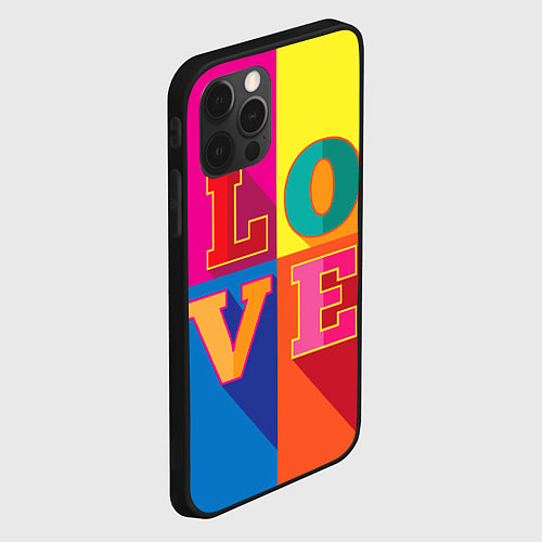 Чехол iPhone 12 Pro Love three-dimensional letters / 3D-Черный – фото 2
