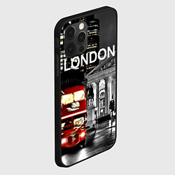 Чехол для iPhone 12 Pro Лондон - ночной автобус, цвет: 3D-черный — фото 2