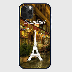 Чехол для iPhone 12 Pro Bonjour - Paris, цвет: 3D-черный