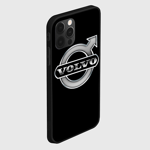 Чехол iPhone 12 Pro Volvo Concern - logo / 3D-Черный – фото 2